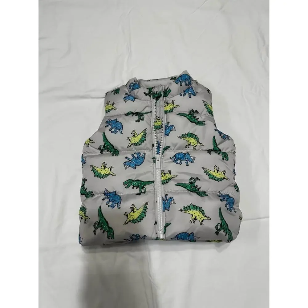 Boys Dinosaur puffer vest 12-18 months